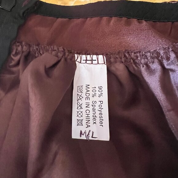 Pirate Steampunk Ruffle Skirt High-Low Victorian Women Brown Skirt Adult M/L - Picture 6 of 7